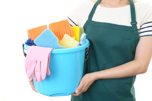 Professional office cleaning in a modern workspace