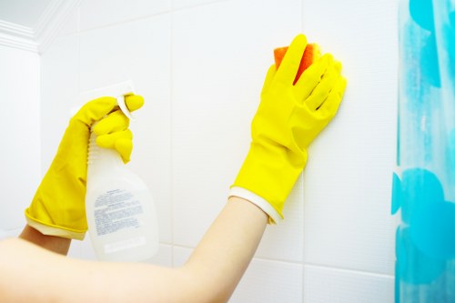 Eco-friendly office cleaning with polished office floors