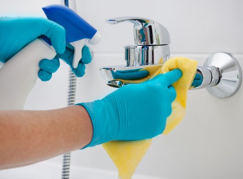 Clean floors and surfaces after move out cleaning